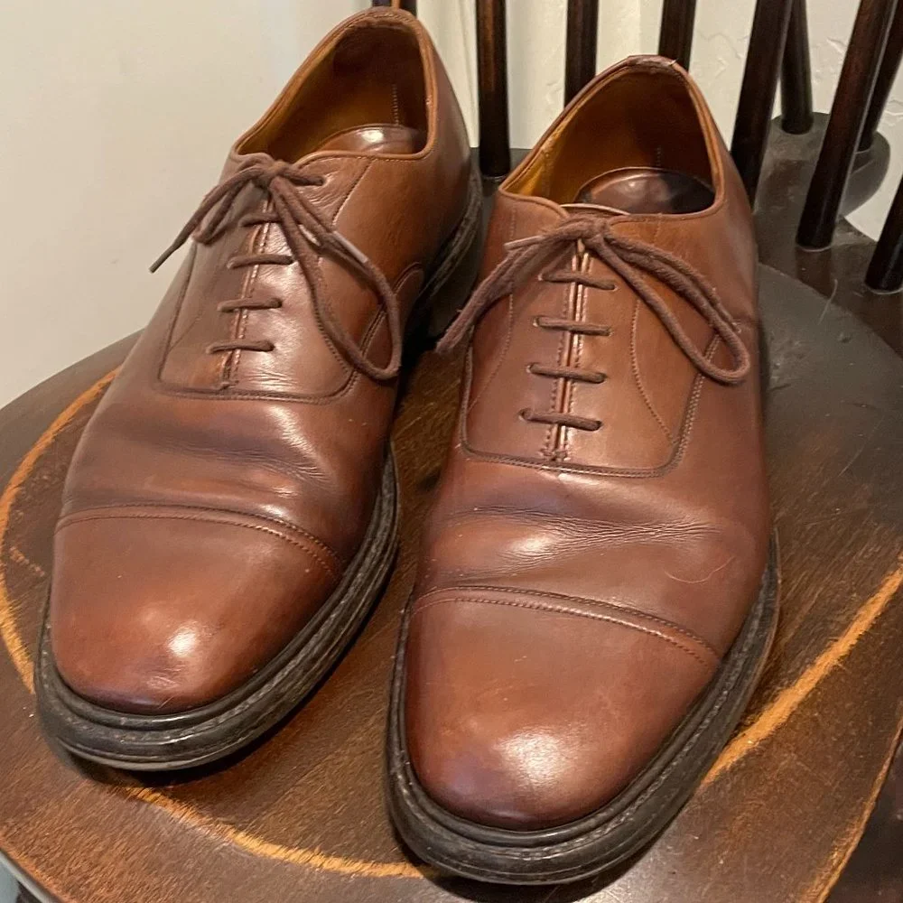 Church's Brown Leather Cap-Toe Oxfords